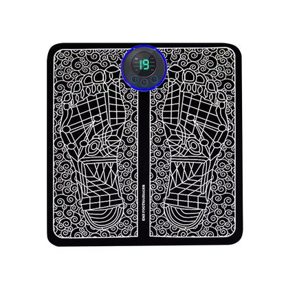 EMS Pulse Foot Massger Sole Massage Pad Current Stimulation 8 Modes 19 Level Electric EMS Foot Massager Pad Relax Feet Leg